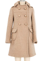 2010 Prada Khaki Bubble Button Coat and Skirt Ensemble Suit arcadeshops.com