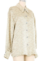 Escada Sage Ditsy Geometric Blouse Top arcadeshops.com