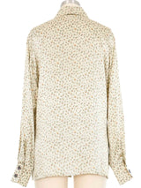 Escada Sage Ditsy Geometric Blouse Top arcadeshops.com