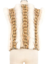 1960s Fur Trimmed Woven Vest Jacket arcadeshops.com
