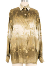 Escada Ombre Lace Print Blouse Top arcadeshops.com