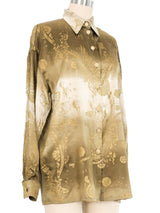Escada Ombre Lace Print Blouse Top arcadeshops.com