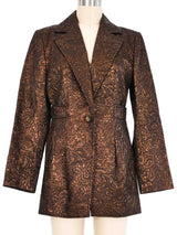 Christian Lacroix Copper Brocade Blazer Jacket arcadeshops.com