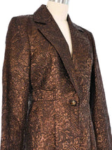 Christian Lacroix Copper Brocade Blazer Jacket arcadeshops.com