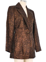 Christian Lacroix Copper Brocade Blazer Jacket arcadeshops.com