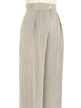 Escada Metallic Pinstripe Wide Leg Trousers Bottom arcadeshops.com