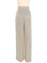 Escada Metallic Pinstripe Wide Leg Trousers Bottom arcadeshops.com