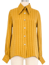 Chloe Goldenrod Logo Jacquard Blouse Top arcadeshops.com