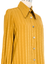 Chloe Goldenrod Logo Jacquard Blouse Top arcadeshops.com