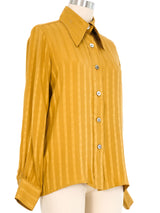 Chloe Goldenrod Logo Jacquard Blouse Top arcadeshops.com