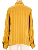 Chloe Goldenrod Logo Jacquard Blouse Top arcadeshops.com