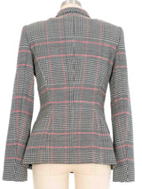 Escada Zipper Houndstooth Blazer Jacket arcadeshops.com