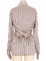 Hermes Purple Striped Button Down Top arcadeshops.com