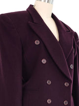 Escada Cropped Plum Wool Blazer Jacket arcadeshops.com