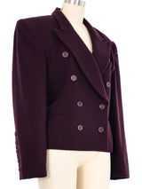 Escada Cropped Plum Wool Blazer Jacket arcadeshops.com
