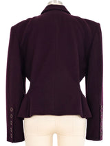 Escada Cropped Plum Wool Blazer Jacket arcadeshops.com