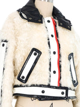 2019 Courreges Patchwork Faux Fur Jacket Jacket arcadeshops.com