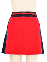 Miu Miu Colorblock Wool Mini Skirt Bottom arcadeshops.com