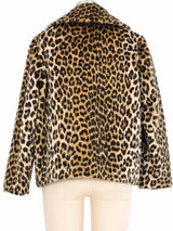 1960s Cropped Faux Leopard Jacket Outerwear arcadeshops.com