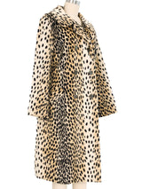 1960s Faux Leopard Swing Coat Outerwear arcadeshops.com