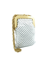 Whiting and Davis White Enamel Chainmail Bag Accessory arcadeshops.com