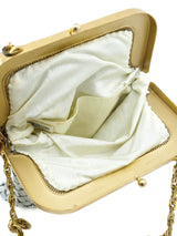 Whiting and Davis White Enamel Chainmail Bag Accessory arcadeshops.com