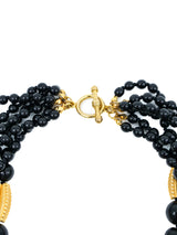 Twisted Multistrand Beaded Necklace Accessory arcadeshops.com