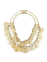 Tiered Gold Coin Necklace Accessory arcadeshops.com