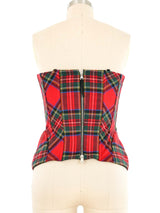 Dolce and Gabbana Plaid Bustier Top arcadeshops.com
