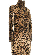 Dolce and Gabbana Leopard Knit Dress Ensemble Suit arcadeshops.com