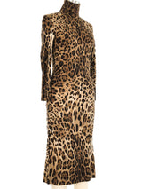 Dolce and Gabbana Leopard Knit Dress Ensemble Suit arcadeshops.com