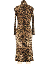 Dolce and Gabbana Leopard Knit Dress Ensemble Suit arcadeshops.com