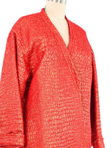 1960s Galanos Metallic Red Jacket Jacket arcadeshops.com