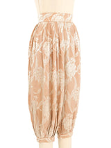 Rose Jacquard Cropped Trousers Bottom arcadeshops.com