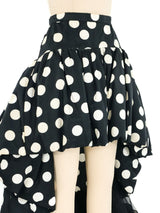 Polka Dot Puffy High Low Skirt Bottom arcadeshops.com