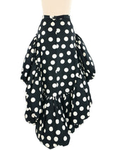 Polka Dot Puffy High Low Skirt Bottom arcadeshops.com