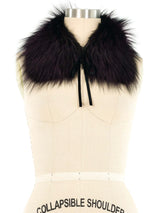 Black Ombre Faux Fur Collar Accessory arcadeshops.com