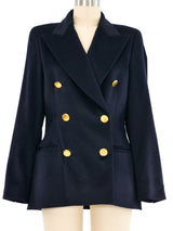 Escada Navy Wool Blazer Jacket arcadeshops.com