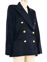 Escada Navy Wool Blazer Jacket arcadeshops.com
