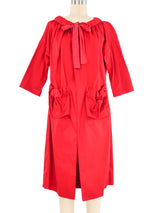 Marni Red Poplin Ruffle Jacket Jacket arcadeshops.com