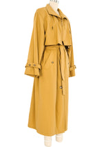 1980s Mustard Trench Coat Outerwear arcadeshops.com