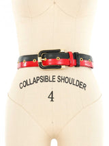 1980s Black And Red Two Tone Belt Accessory arcadeshops.com