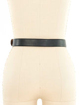 Escada Black Logo Buckle Belt Accessory arcadeshops.com