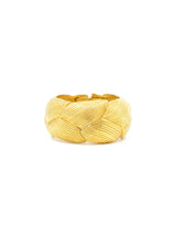 Carved Quilted Goldtone Clamper Bangle Accessory arcadeshops.com