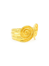Hammered Goldtone Swirl Clamper Bangle Accessory arcadeshops.com