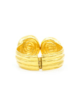 Hammered Goldtone Swirl Clamper Bangle Accessory arcadeshops.com