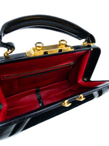 Roberta di Camerino Leather Trimmed Velvet Handbag Accessory arcadeshops.com