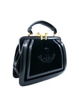 Roberta di Camerino Leather Trimmed Velvet Handbag Accessory arcadeshops.com