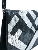 Fendi Sequin Logo Crossword Clutch Accessory arcadeshops.com