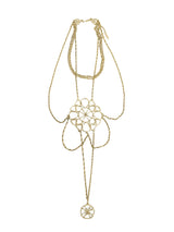 Multi Chain Floral Pendant Necklace Accessory arcadeshops.com